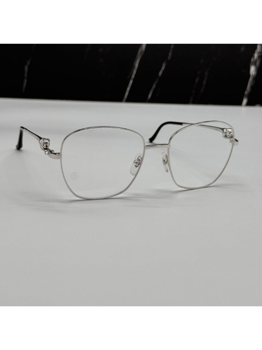 NWT Cartier Silver Women Metal Eyeglasses CT0371O 002
